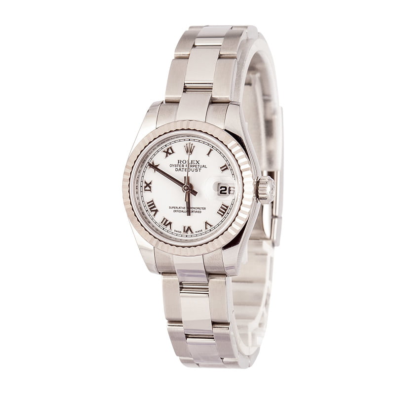 Used Rolex Datejust 179174 White Roman