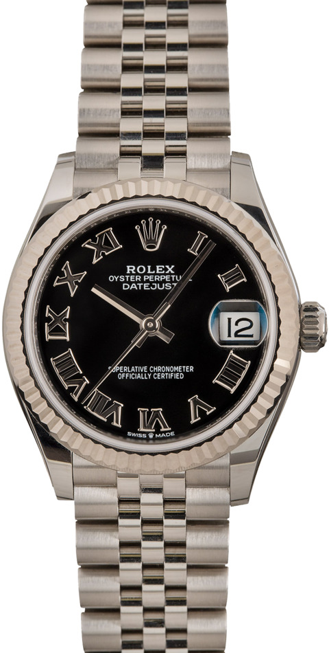 Used Rolex Datejust 278274 Black Roman