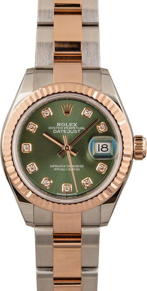 Rolex Datejust 279171 Olive Diamond Dial