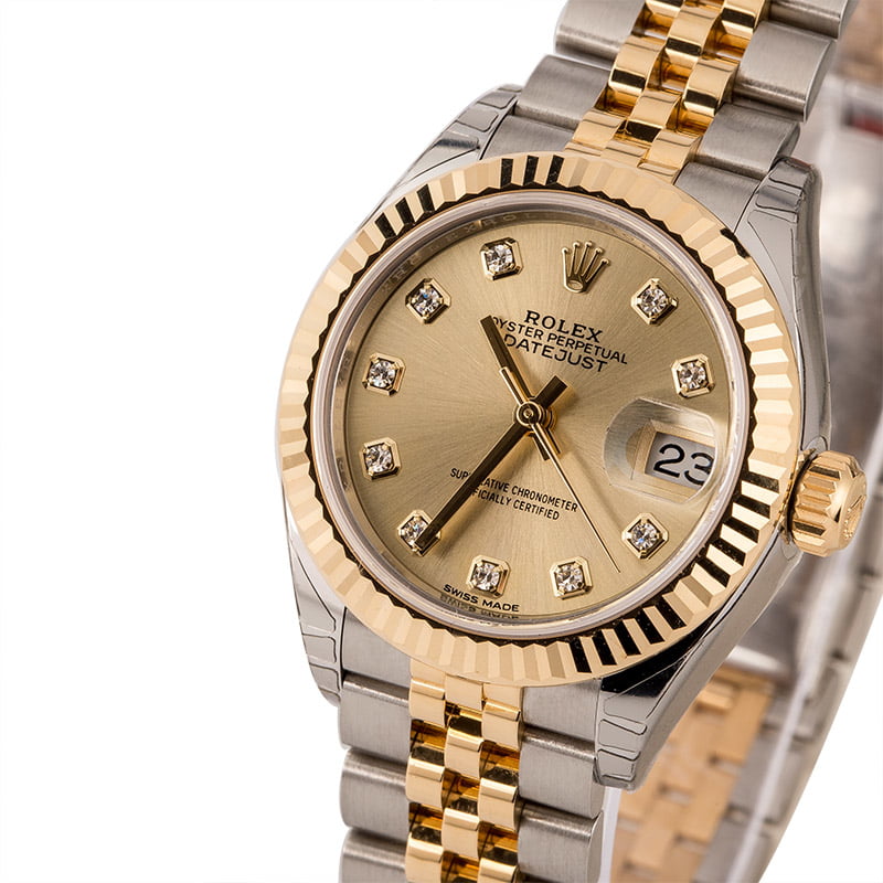 Unworn Rolex Datejust 279173 Diamond Dial