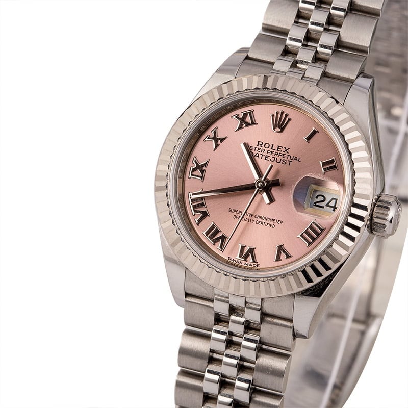 Pre-Owned Rolex Datejust 279174 Pink Roman Dial