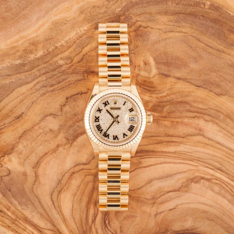 Ladies Rolex Datejust 279178 18k Yellow Gold