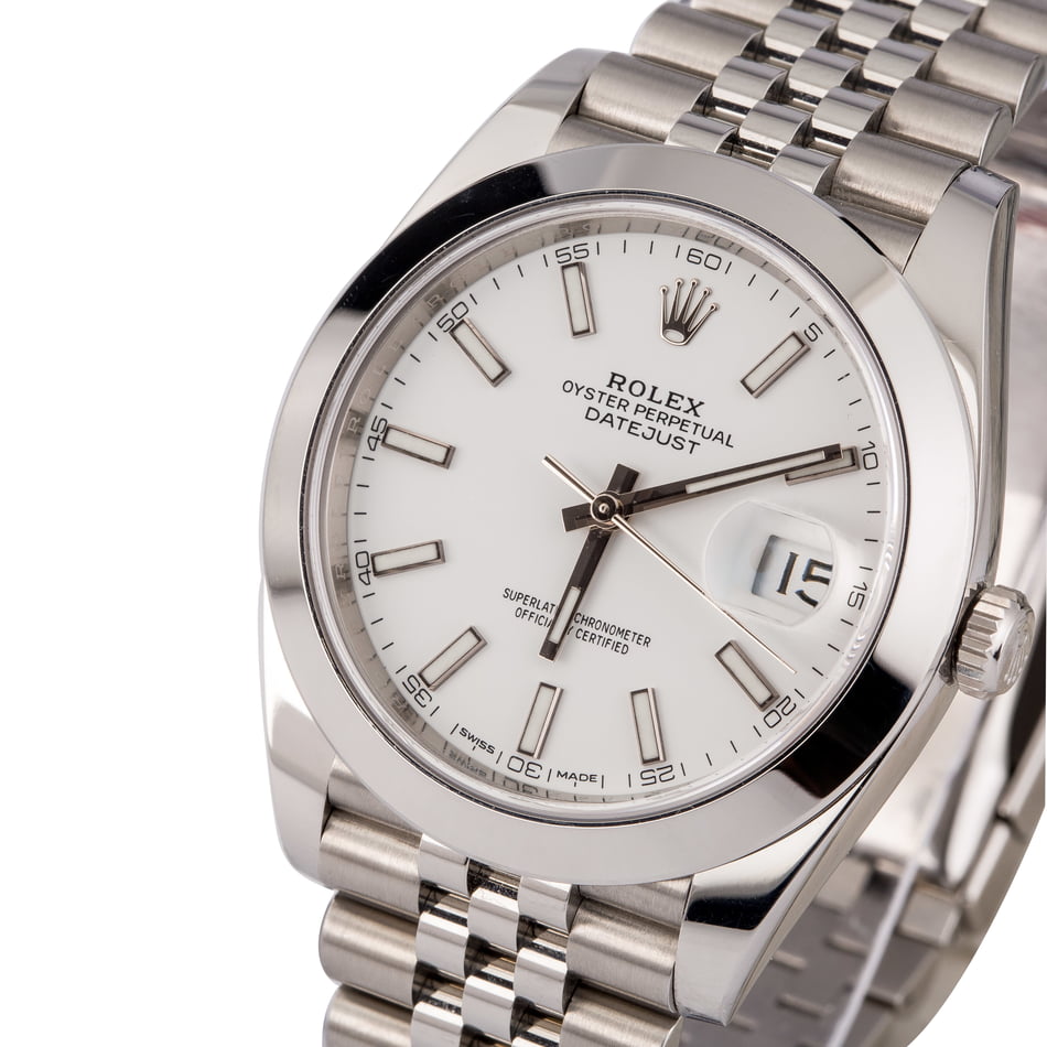 Rolex Datejust 41 Ref 126300 White Dial Jubilee Bracelet T