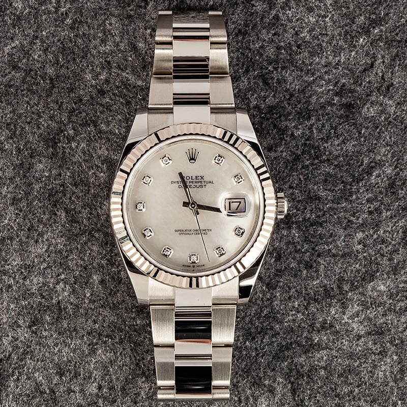 PreOwned Rolex Datejust 41 Ref 126334 Diamond Dial