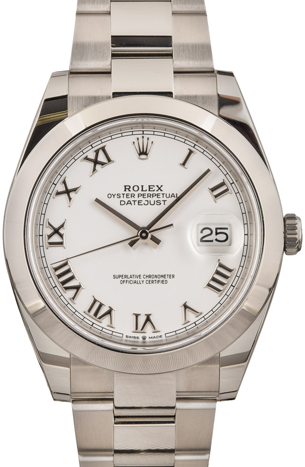 Image of Pre-Owned Rolex Datejust 41 Ref 126300 White Dial