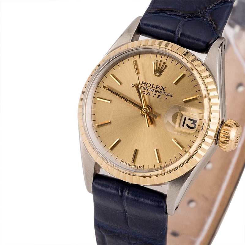Pre Owned Vintage Rolex Datejust 6517 Leather Strap