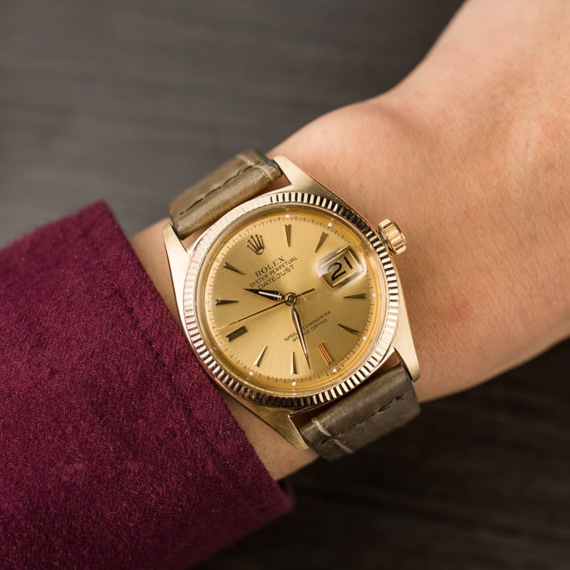 Rolex Datejust 6605 Champagne Index Dial