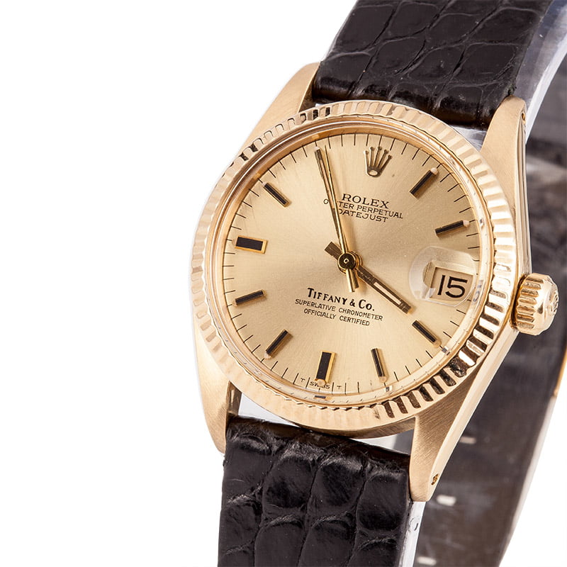 Rolex Mid-Size Datejust 6827 Tiffany & Co Dial T