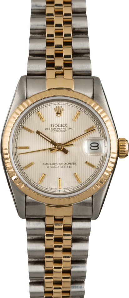 Pre Owned Midsize Rolex Datejust 68273 Tapestry Dial