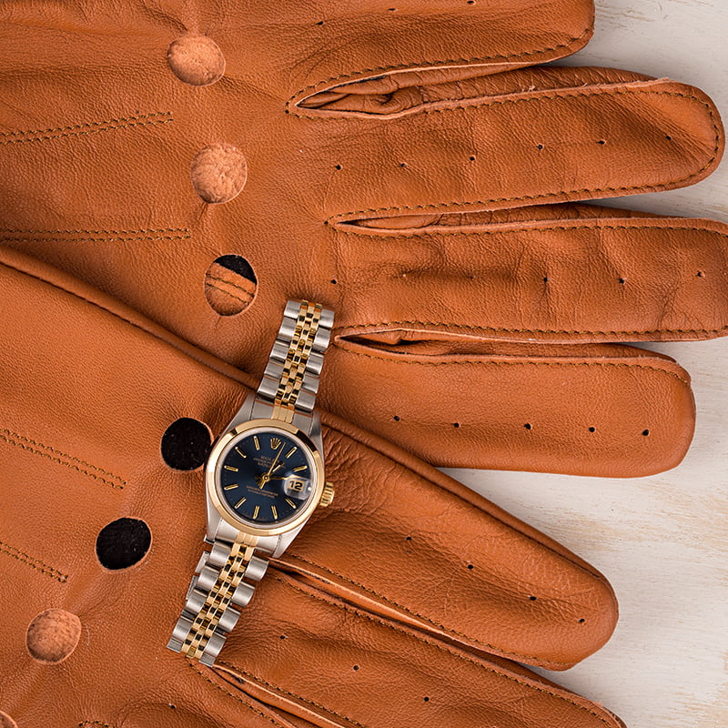 Rolex Datejust 69163 Blue Index Dial