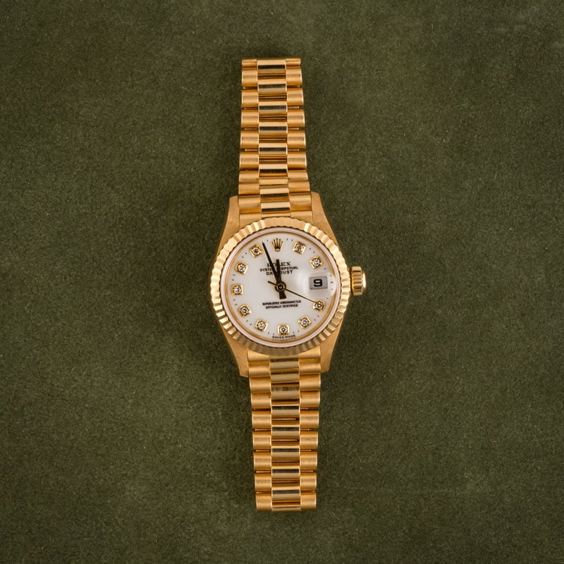Rolex Ladies President 69178 Diamond Dial