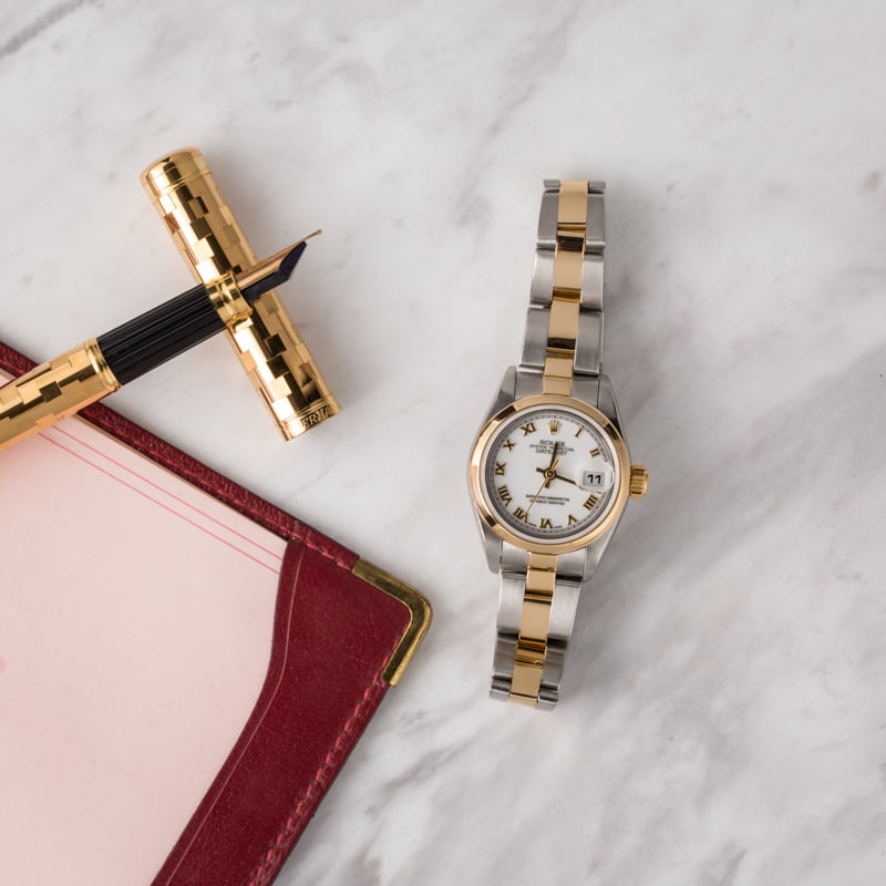 Pre-Owned Rolex Datejust 79163 White Roman Dial