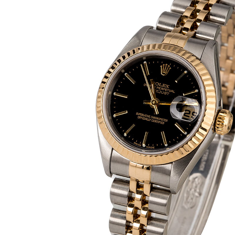 Rolex Ladies Datejust 79173 Black Index Dial
