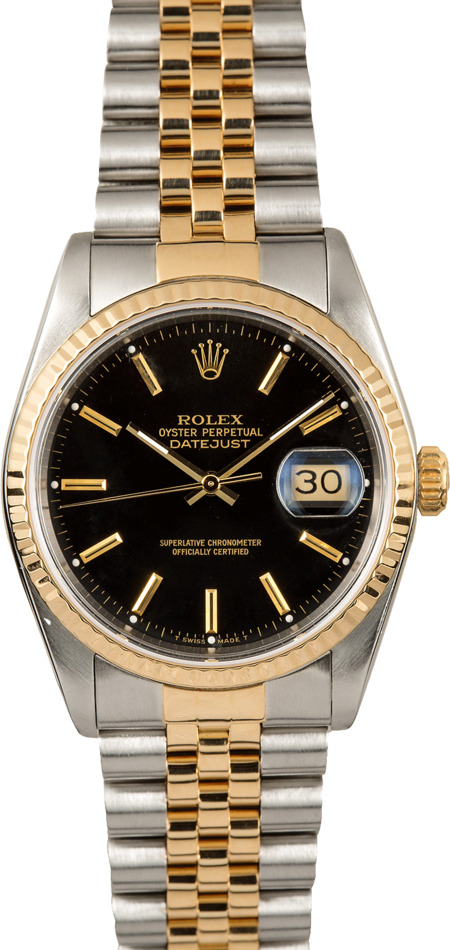 Rolex Datejust Black 16233 100% Authentic