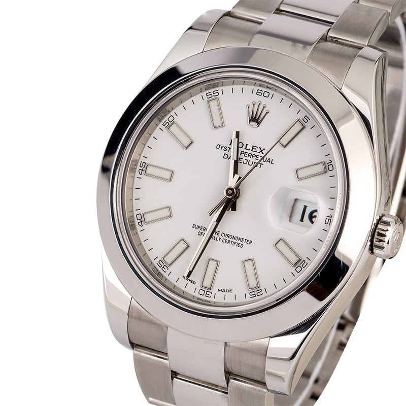 PreOwned Rolex Datejust II Ref 116300 White Dial