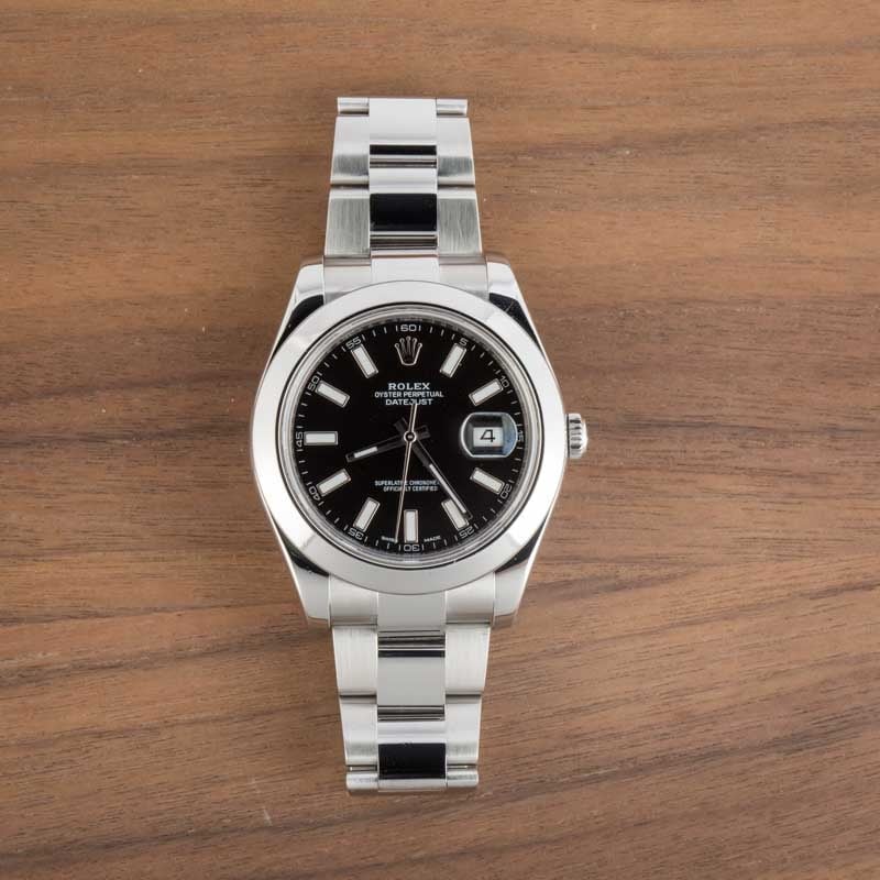 Rolex Datejust II ref 116300 Black Superluminova Dial