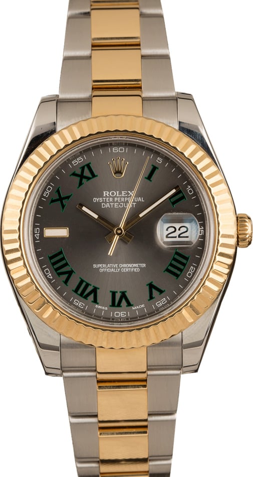 Rolex Datejust II Ref 116333 Two Tone with Roman Markers