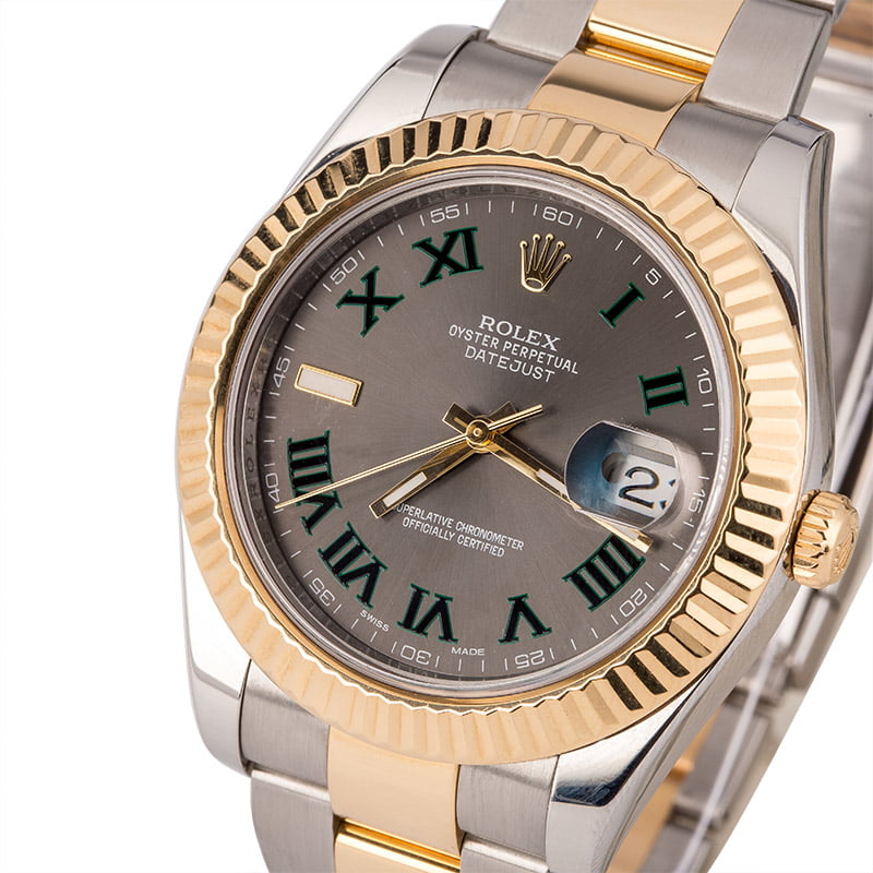Rolex Datejust II Ref 116333 Two Tone with Roman Markers
