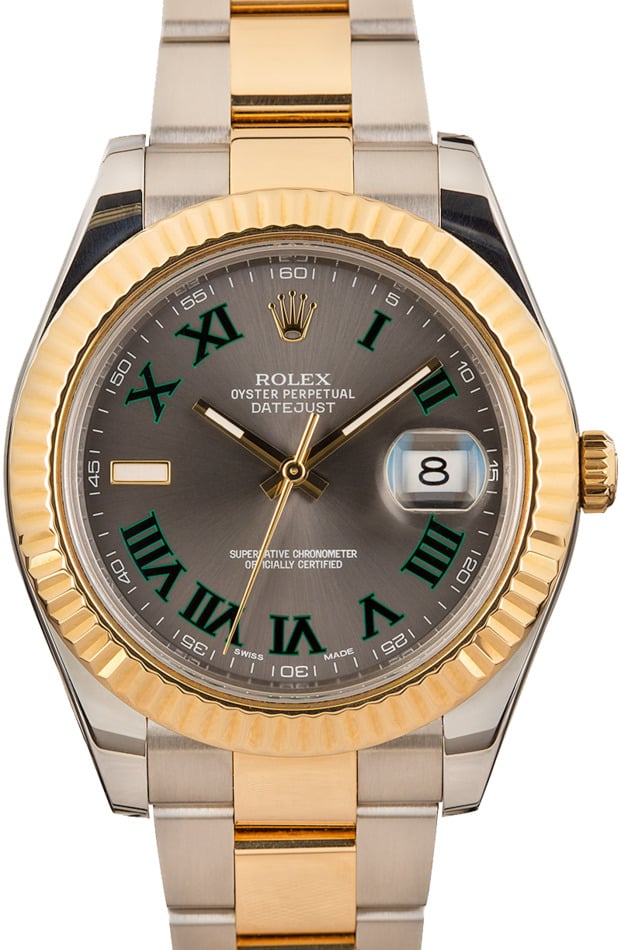 Rolex Datejust II 116333 Slate Roman Dial