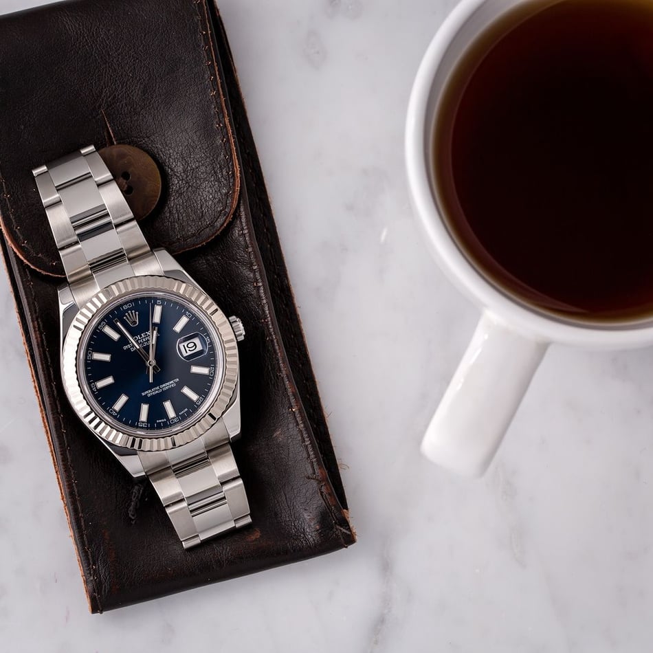Rolex Datejust II Ref 116334 Blue Dial Men's Watch