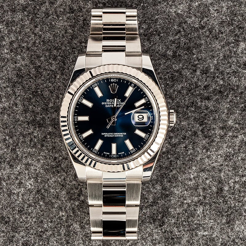 Pre Owned Rolex Datejust 116334 Blue Luminous Dial