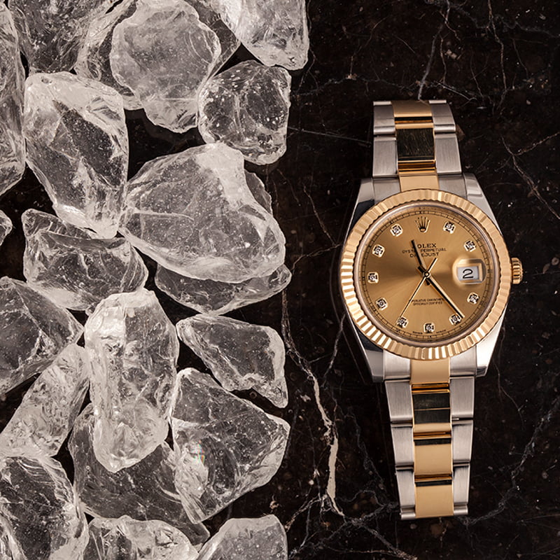 Pre-Owned Rolex Datejust 126333 Champagne Diamond Dial