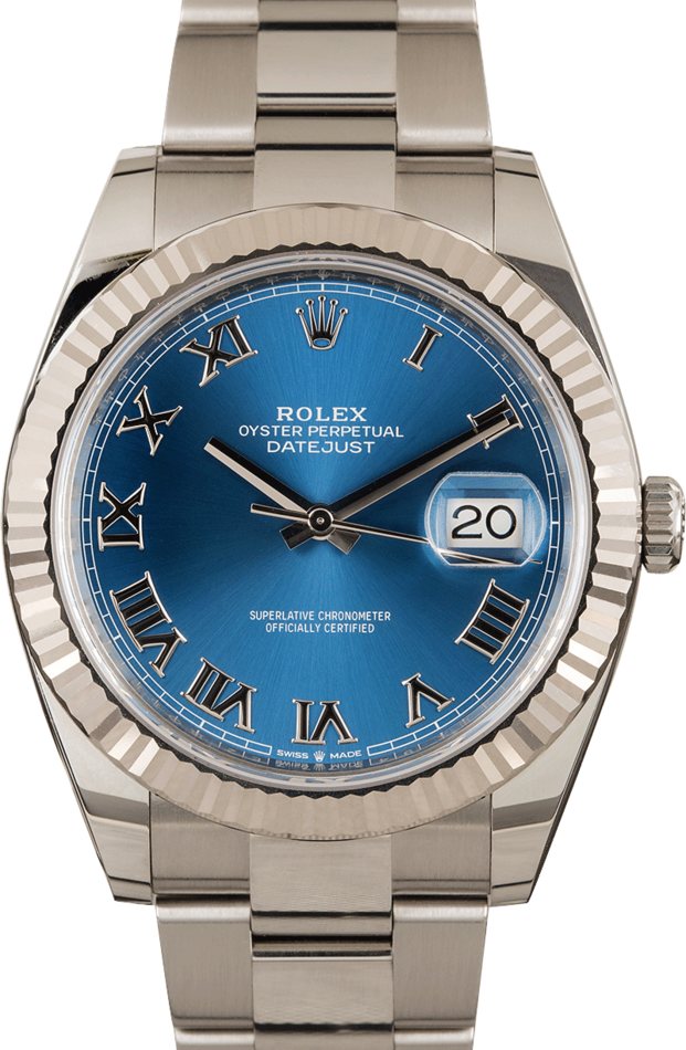 Pre Owned Rolex Datejust II Ref 126334 Blue Roman Dial