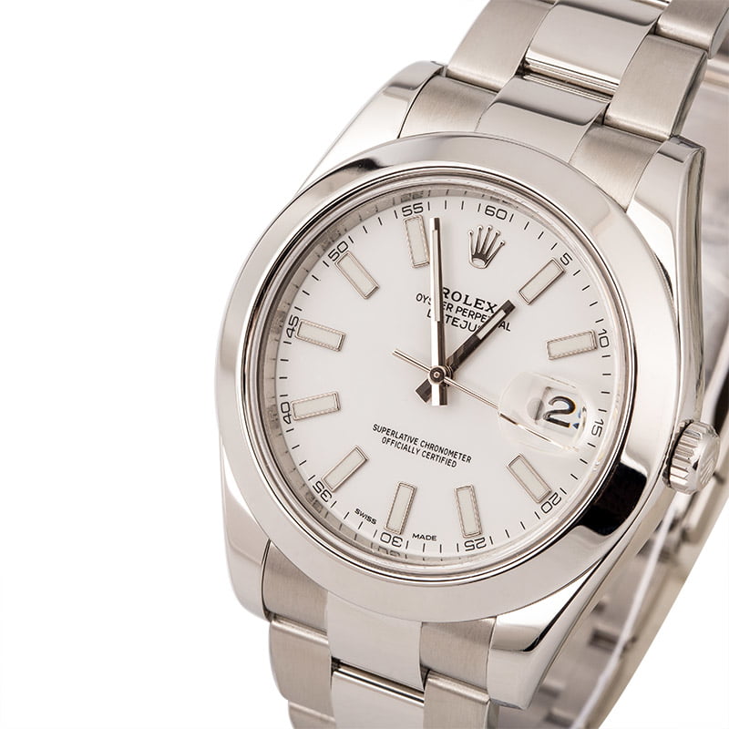 Pre Owned Rolex Datejust II Ref 116300 White