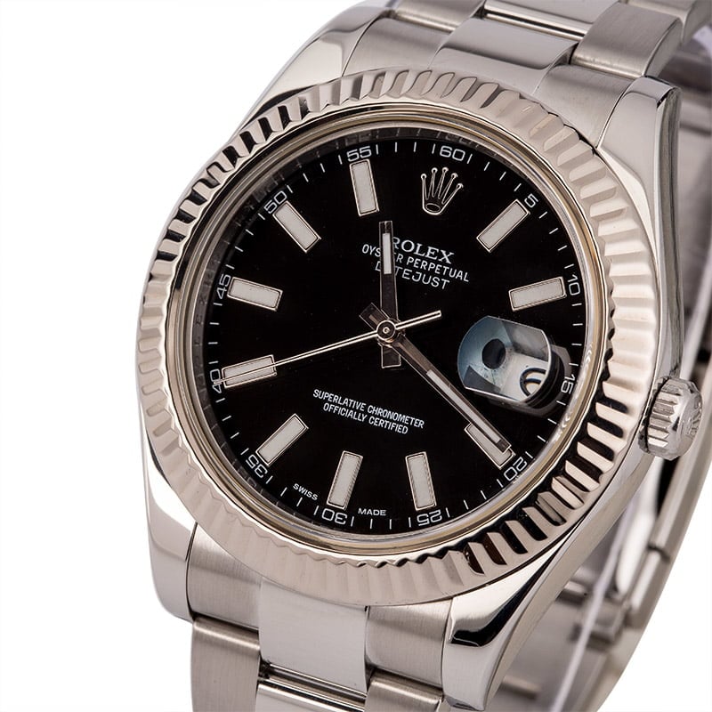 Used Rolex Datejust II Ref 116334 Black Dial