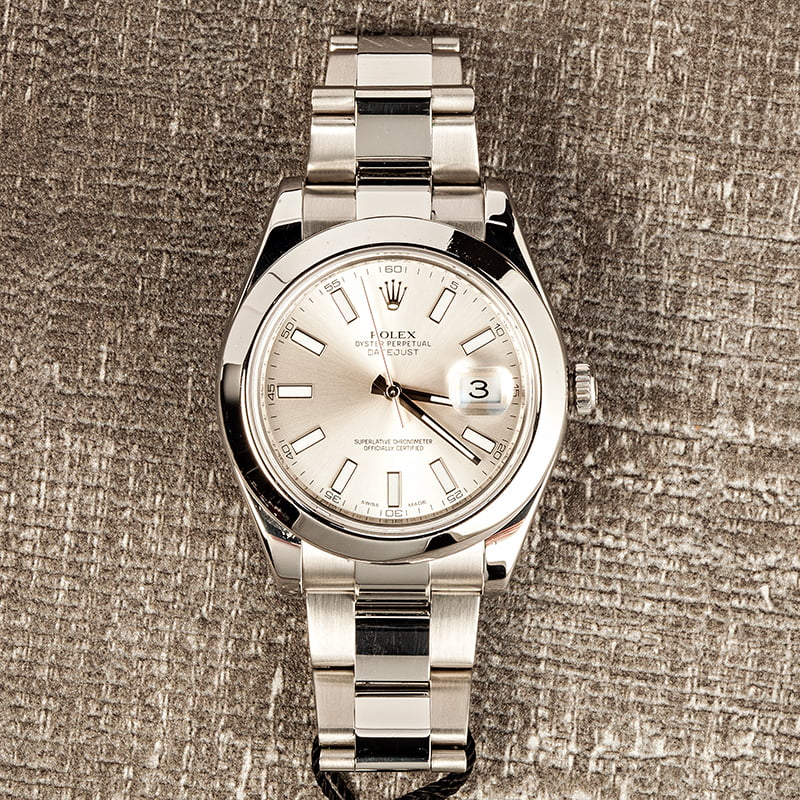 Rolex Datejust Silver 41MM 116300 Stainless