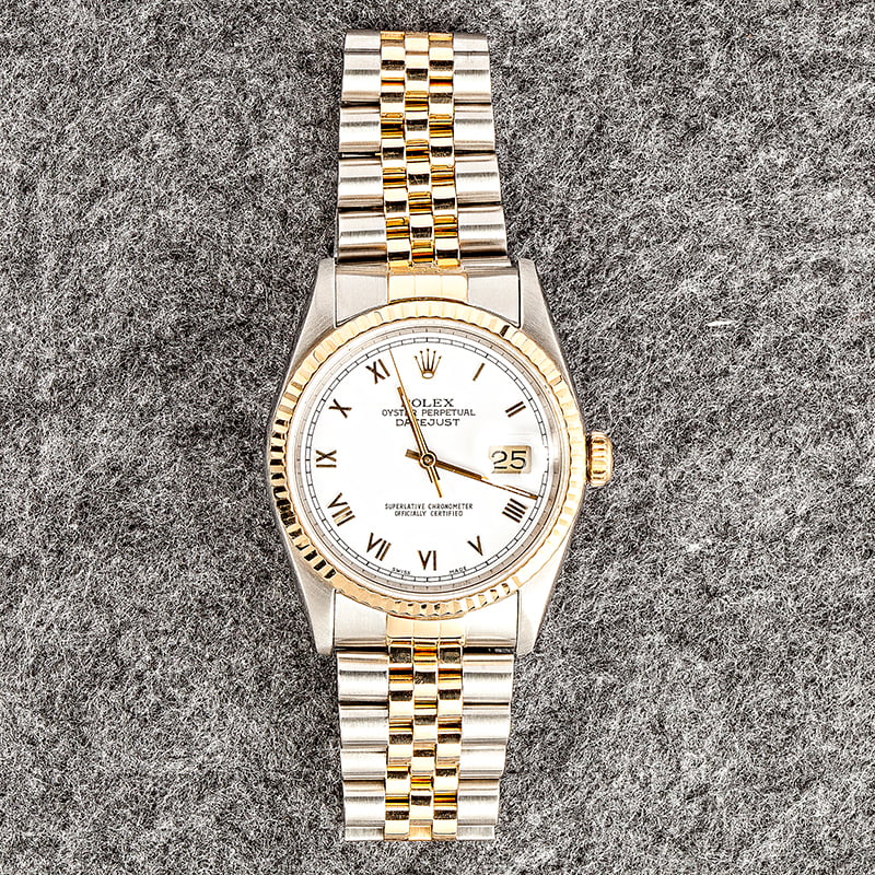 Rolex Datejust White 16233 100% Authentic