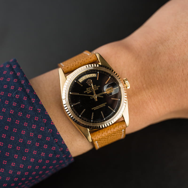 Rolex President 1803 Black 'Pie Pan' Dial