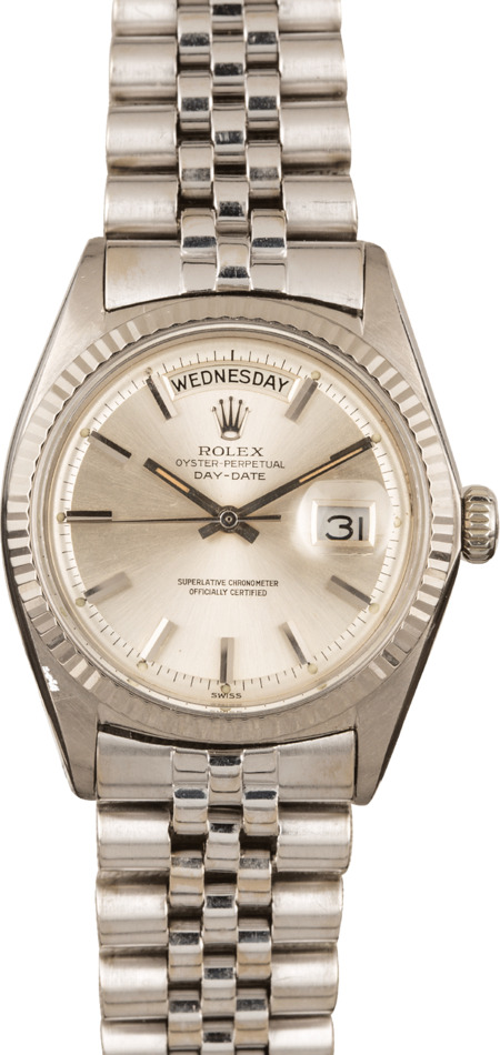 Pre-Owned Rolex Day Date 1803 Unpolished 18K White Gold