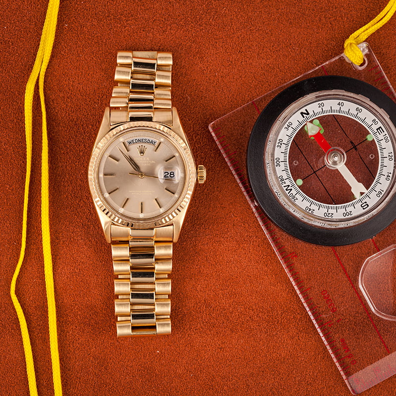 Used Rolex Day Date 1803 Champagne 'Pie Pan' Dial