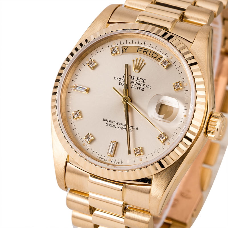 Pre Owned Rolex Day-Date 18038 President Diamond Dial