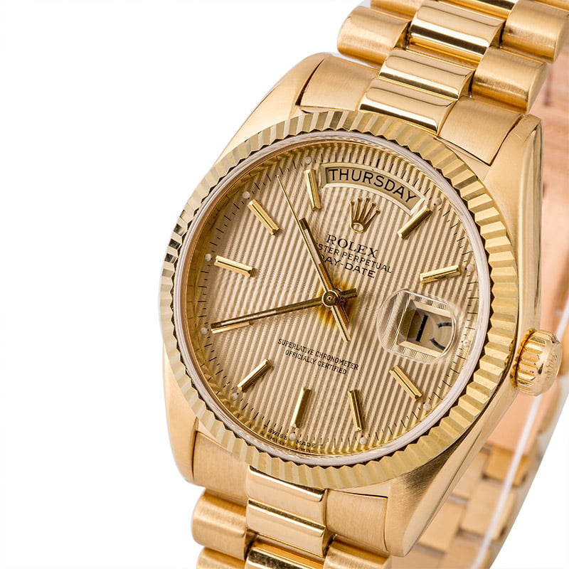 Used Rolex President Day-Date 18038 Tapestry Dial