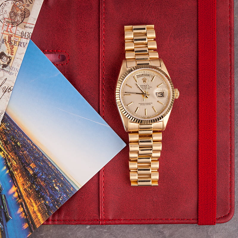 Used Rolex President Day-Date 18038 Tapestry Dial