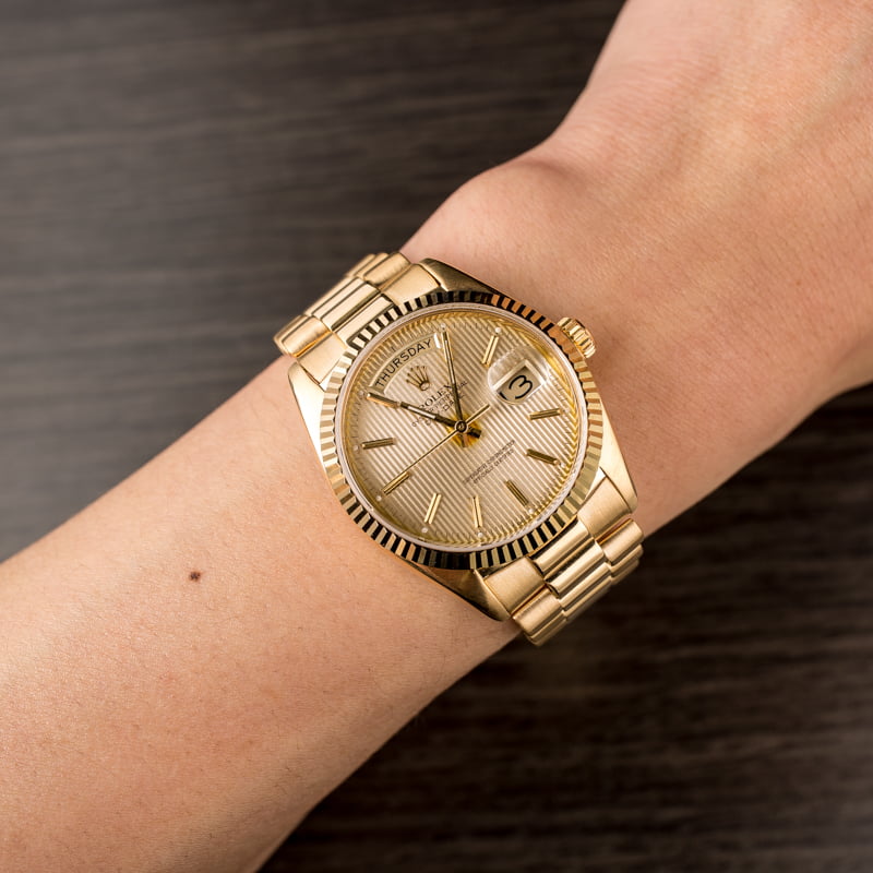 Used Rolex President Day-Date 18038 Tapestry Dial