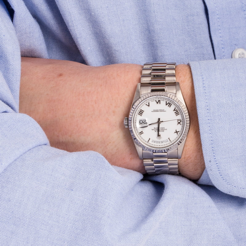 Rolex Day-Date 18239 White Gold President