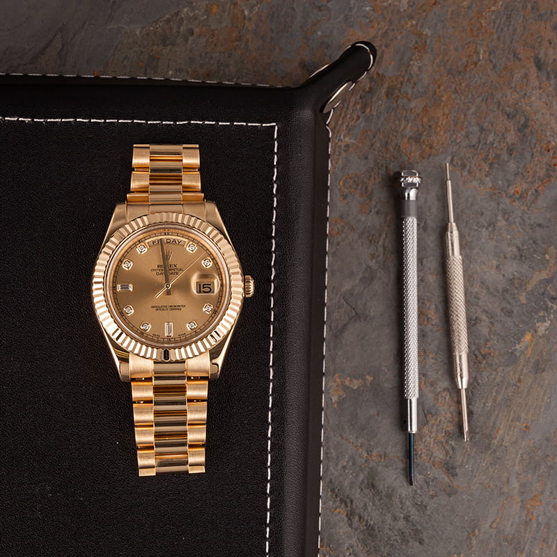 Pre Owned Rolex Day-Date 218238 Diamond Dial President