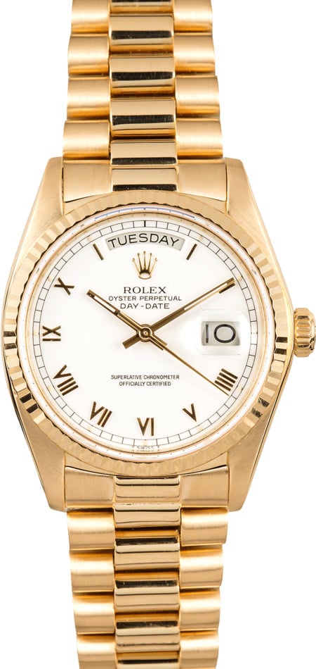 Rolex Day-Date President 18038 White Roman