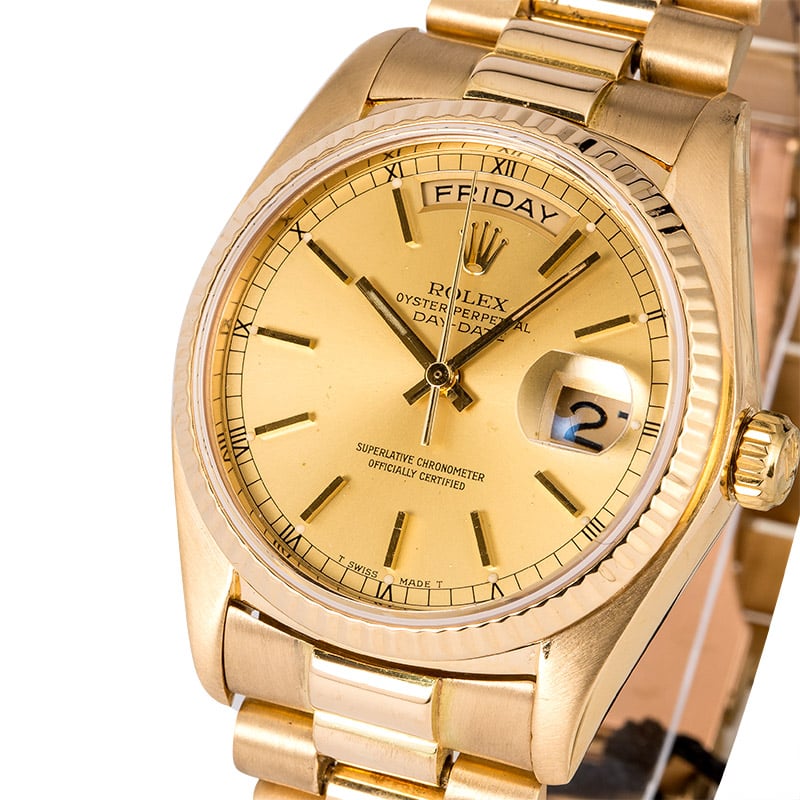 Rolex Day-Date 18038 President Certified Watch