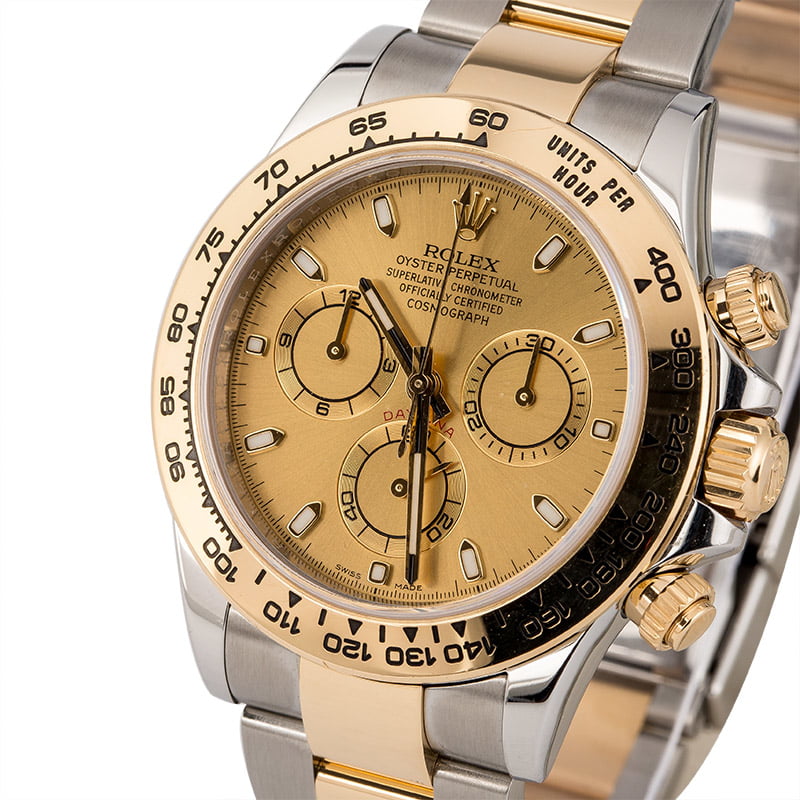 Used Rolex Daytona Two Tone Cosmograph 116503 Champagne Dial
