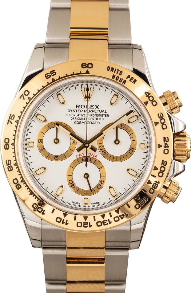 rolex daytona silver and gold