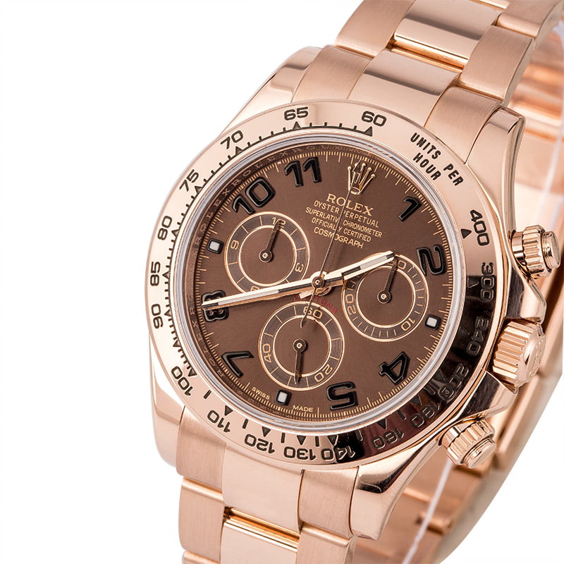 PreOwned Rolex Daytona Everose Gold 116505 Chocolate Dial