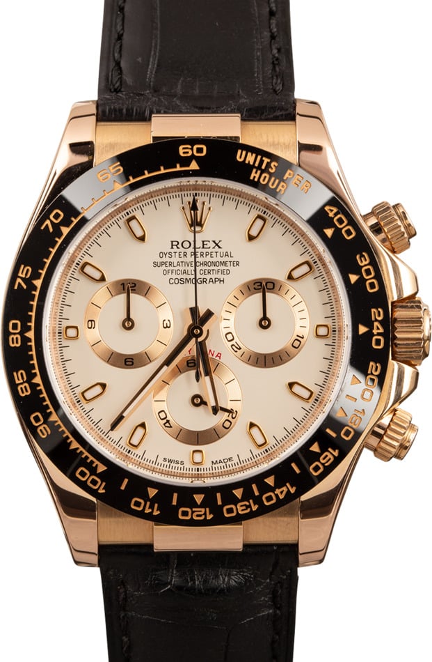Rolex Daytona Everose Gold 116515 Leather Strap