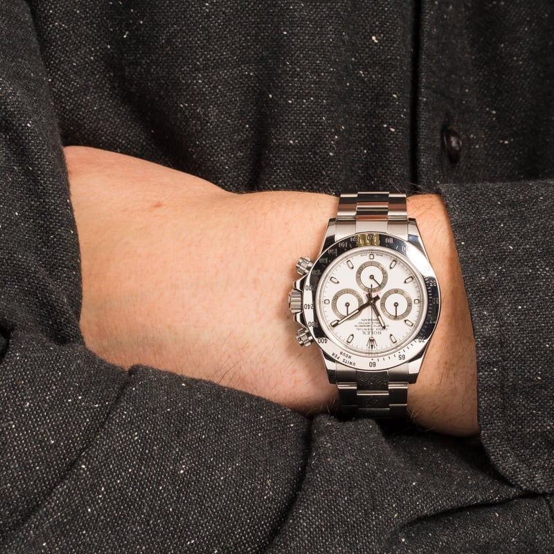 Certified PreOwned Rolex Daytona 116520 White Dial