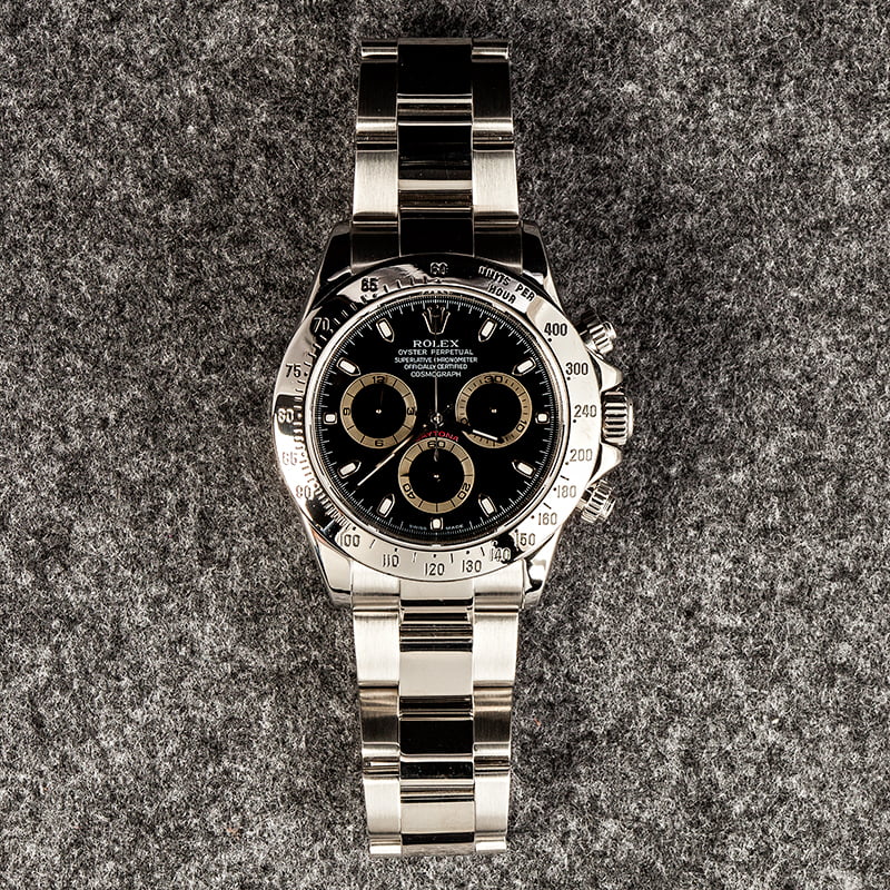 Rolex Steel Daytona 116520 Black Dial