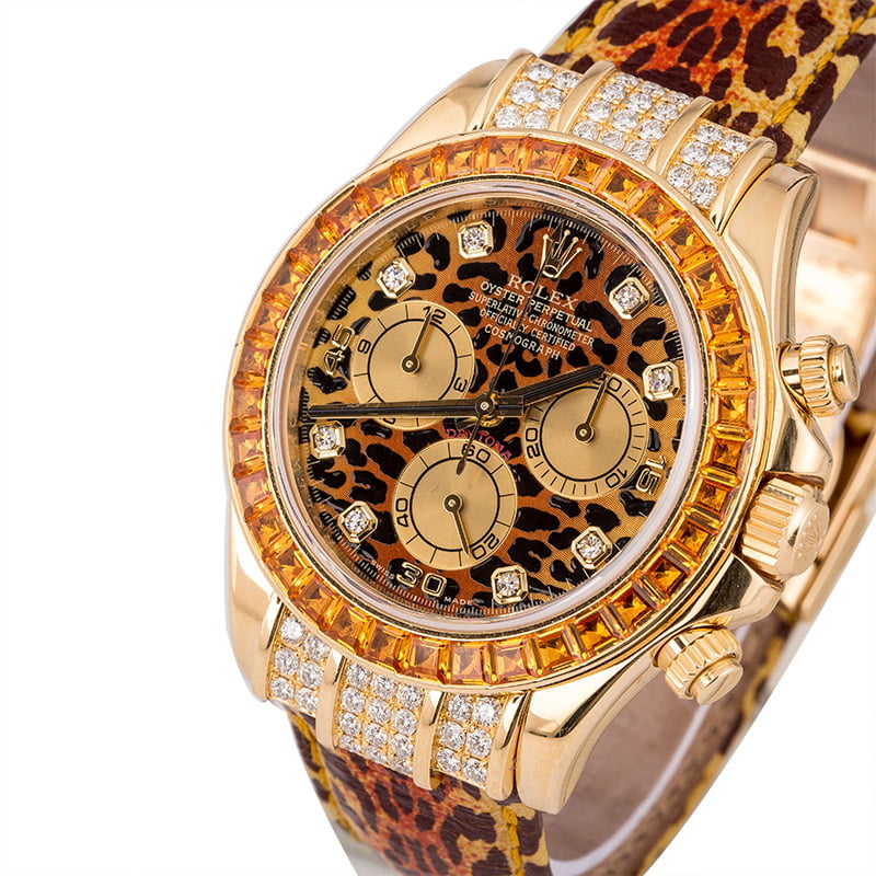 Pre Owned Rolex Daytona 116598 Leopard Dial & Bracelet