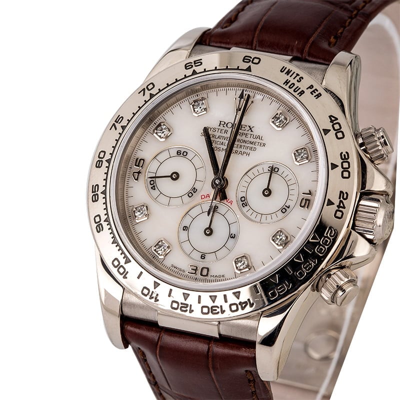 Rolex Daytona 16519 White Diamond Dial